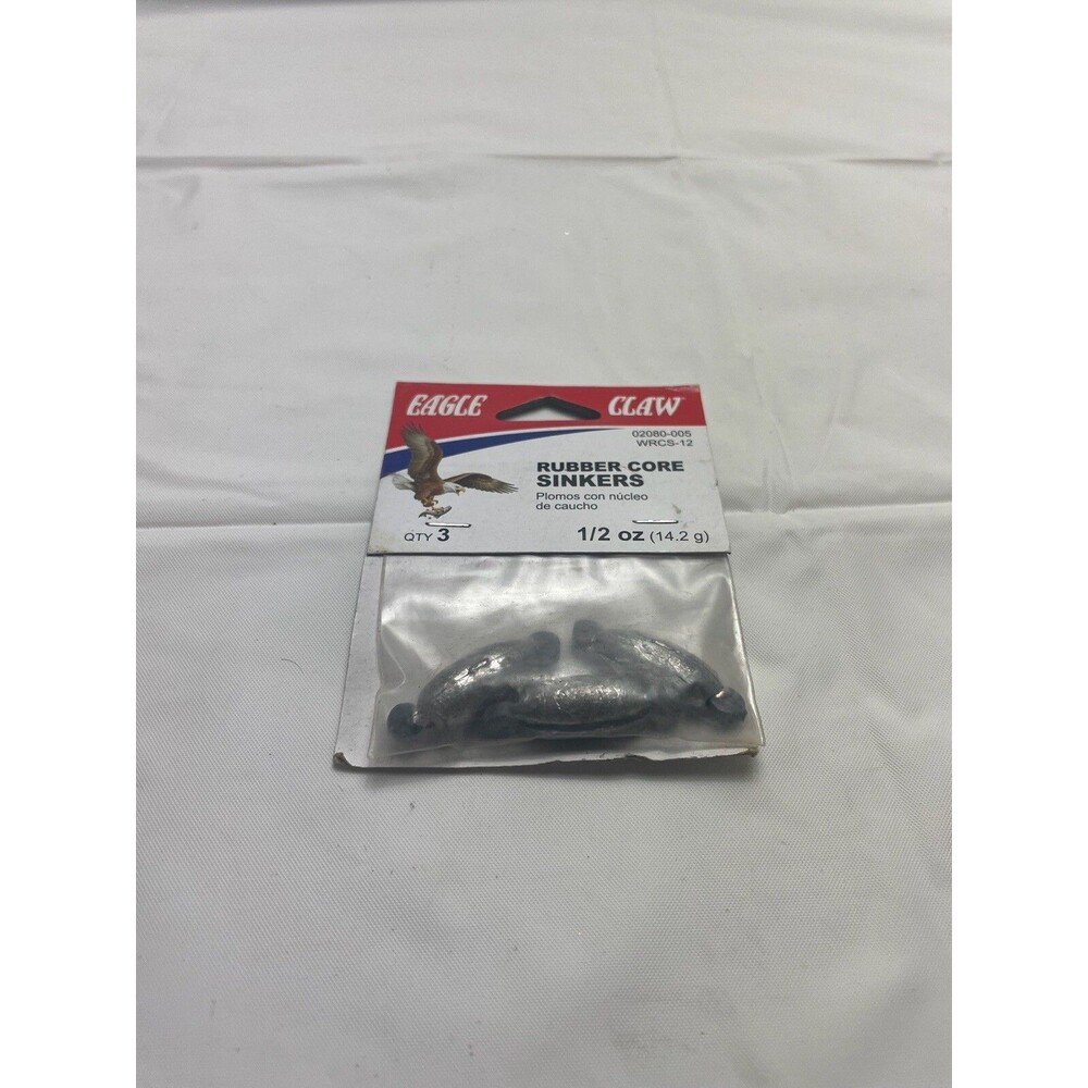 Eagle Claw 02080-005 Twist Lock Fishing Sinker 1/2Ounce 3Per Bag